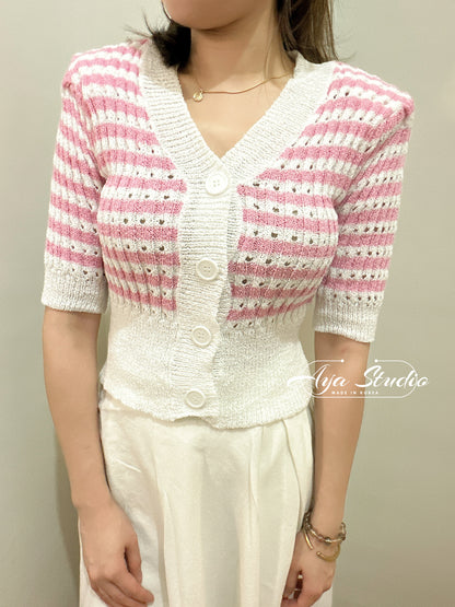 Stripe Knitting Cardigan