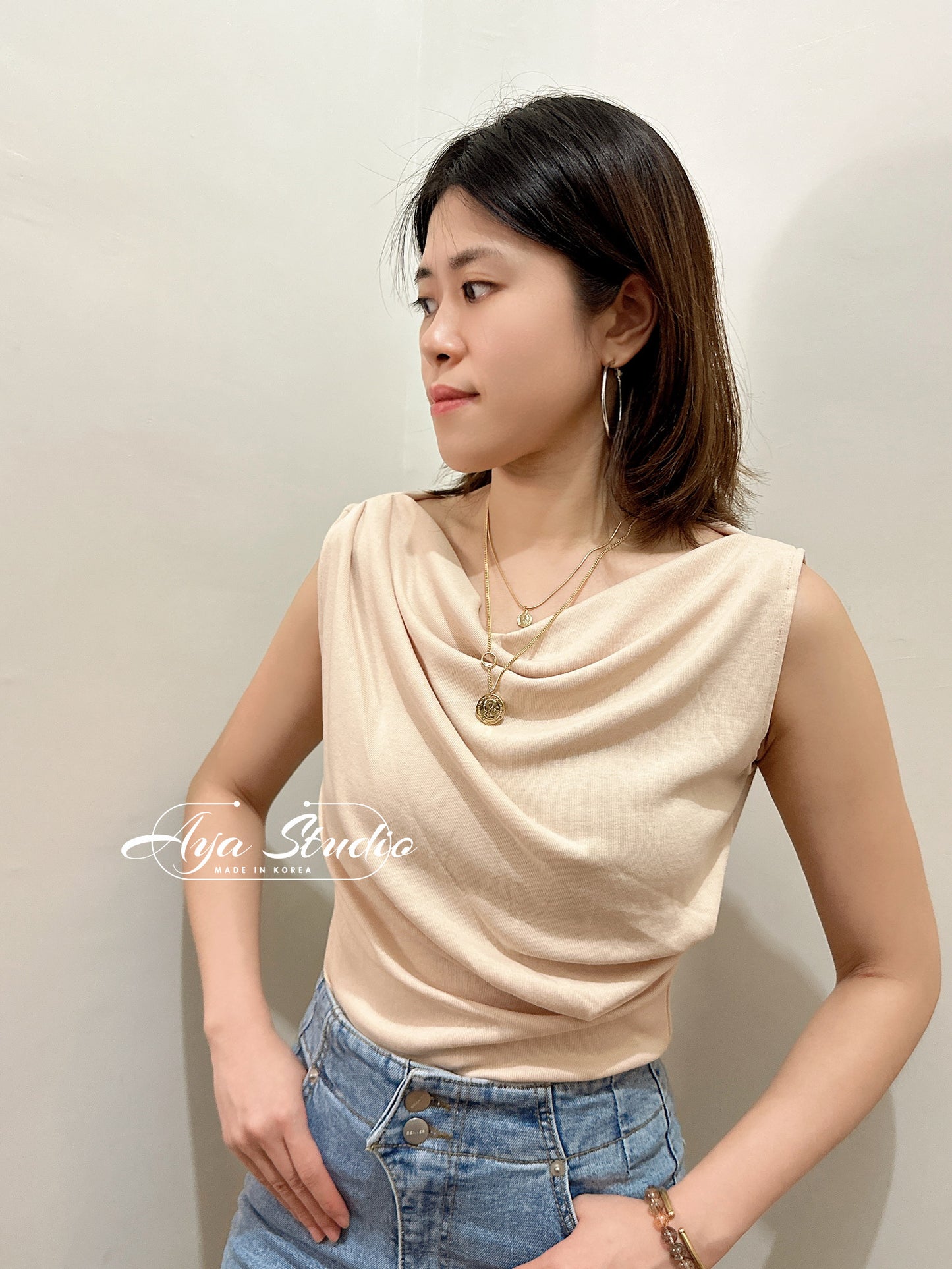 Summer Early Cowl Neck Top