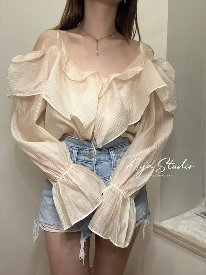 Chiffon Ruffle Blouse