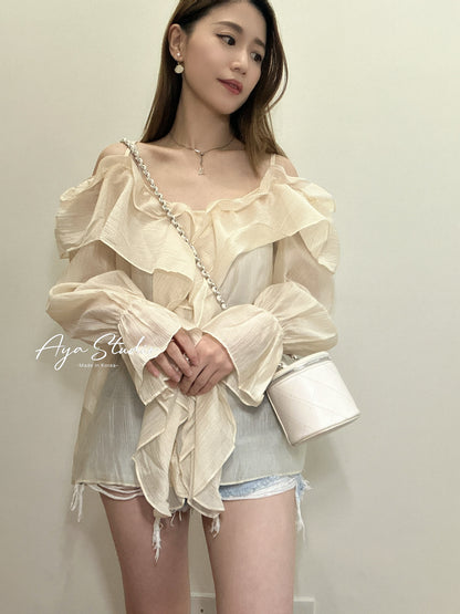 Chiffon Ruffle Blouse