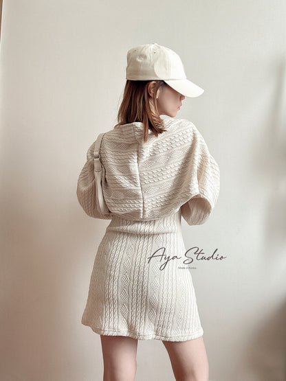 Cable Soft Knit Dress Set