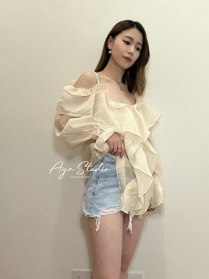 Chiffon Ruffle Blouse